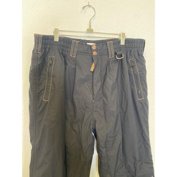 Ripcurl Men’s Black Snowboarding/Ski Pants Sz 34 Vintage Waterproof Nylon Lined - Picture 2 of 13